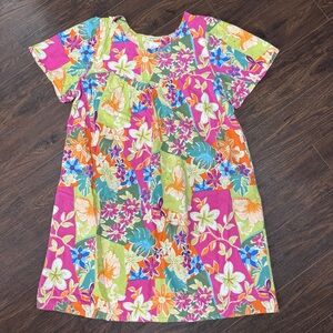 NATIONAL MULTICOLOR FLORAL DESIGN HOUSE DRESS GOWN